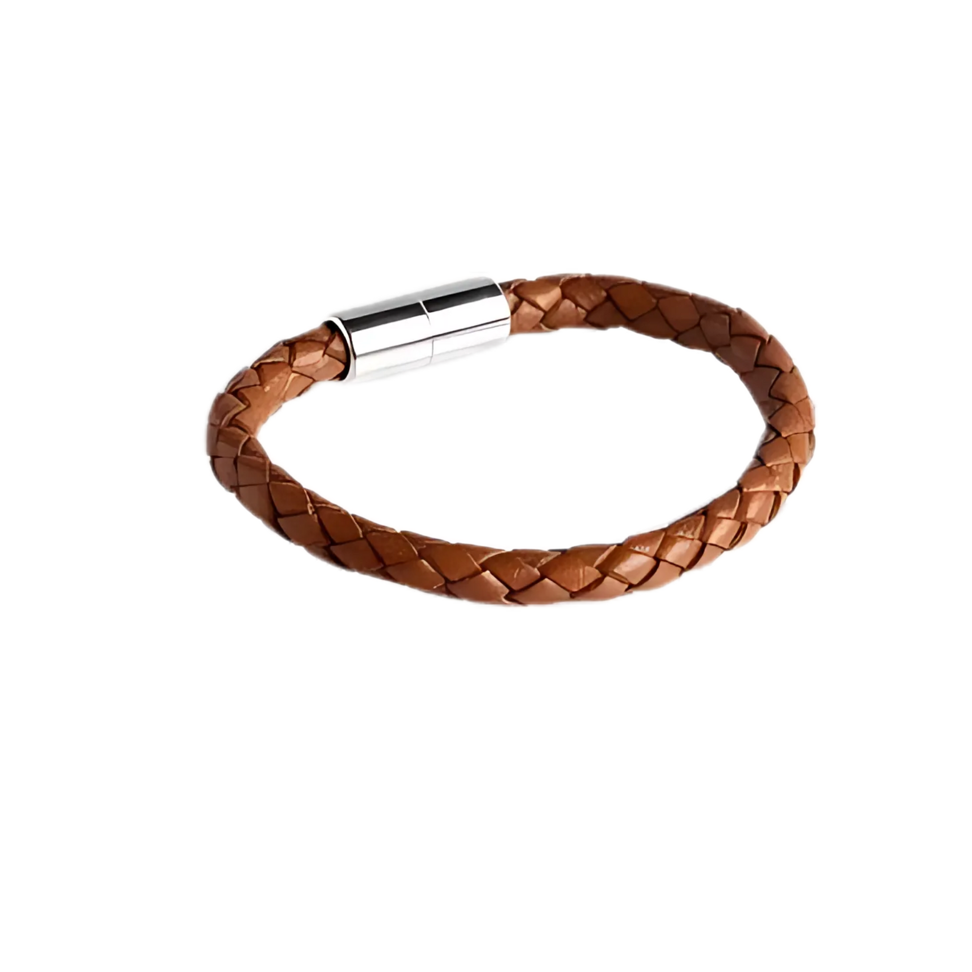 Magnetarmband aus Echtleder Schwarz/Braun Armband