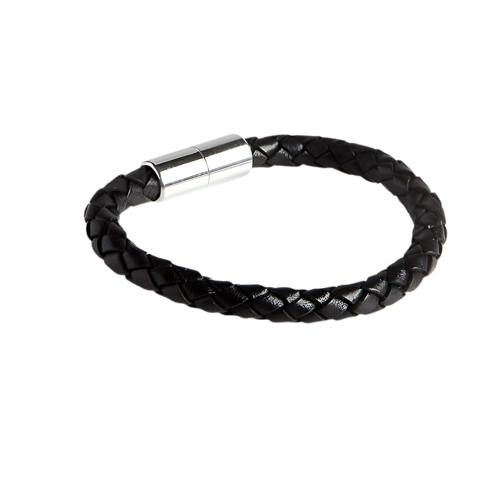 Magnetarmband aus Echtleder Schwarz/Braun Armband